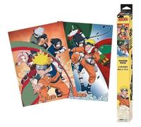 Set de 2 chibi posters Naruto - ABYSTYLE - Équipe - Multicolore - Orange - Rectangulaire