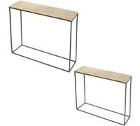 Set de 2 consoles or - Table Passion - Or - Métal Or G