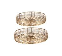 Set de 2 corbeilles filaire 25/20 cm - - Or - Métal