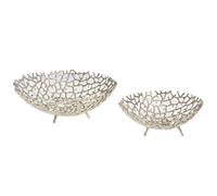 Set de 2 coupelles déco argent Amadeus