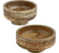 set de 2 coupes Boho Déco Coupe à fruits Coupe en bois Lulua
