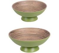 Set de 2 coupes sur pied Bambou vertes 30 et 25 cm - Table Passion - Vert - Bambou Vert G