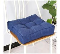 Set de 2 Coussins d'Assise Coussins de Chaise Coussins de Siège Décoration Maison Galettes de Chaise Rembourrage épais pour intérieur et extérieur,Bleu1,50x50cm