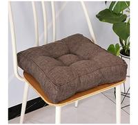 Set de 2 Coussins d'Assise Coussins de Chaise Coussins de Siège Décoration Maison Galettes de Chaise Rembourrage épais pour intérieur et extérieur,Café2,45x45cm