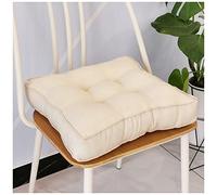 Set de 2 Coussins d'Assise Coussins de Chaise Coussins de Siège Décoration Maison Galettes de Chaise Rembourrage épais pour intérieur et extérieur,Beige,40x40cm