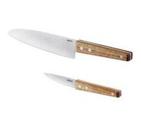 Set de 2 couteaux 20 cm en acacia - Beka - Argent - Inox Argent G