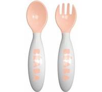 Set de 2 couverts bébé ergo 2ème âge blue nude - beaba Rose G