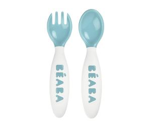 Set De 2 Couverts Ergonomiques 2ème Âge Bleu TU