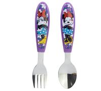 Stor S.L. Set de 2 couverts pour enfants Minnie - fourchette et cuillère en acier inoxydable