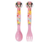 SET DE 2 COUVERTS POUR ENFANTS. EN PLASTIQUE SANS BPA | MINNIE MOUSE SPRING LOOK