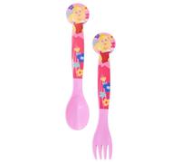 Set de 2 couverts pour enfants réutilisables en plastique composé d'une fourchette et d'une cuillère Princesses Disney