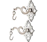 Set De 2 Crochets De Vêtements Muraux Laiton Argent 14cm Vintage