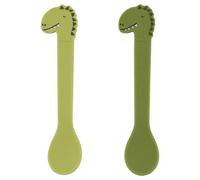 Set De 2 Cuillères Silicone Mr Dino - Vert Vert