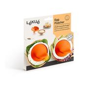Set de 2 cuit œuf poché Orange silicone 25.30x25.30 cm