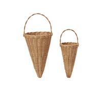 Set de 2 décorations de Noël Braided Cones L: HxØ 18x10.5cm