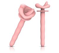 Set de 2 dilatateurs urétraux en silicone pour hommes - Pénis plug flexible en forme de langue, kit de sounding urétral lisse et élastique pour expérience avec cage pénienne