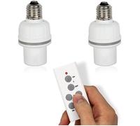 Set de 2 Douilles E27 Télécommandées - 30 m de Distance - Sans fil - Normes CE RoHS