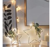 Set de 2 Étoiles Micro-LED avec Feuillage d’Hiver