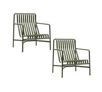 Set de 2 fauteuils lounge de jardin haute Palissade WxHxD 73x88x92cm