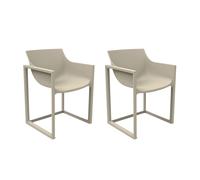 Set de 2 fauteuils Wall Street WxHxD 57x80x53cm