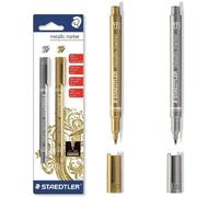 Set De 2 Feutres Métalliques Staedtler Or Et Argent 8323-S BK2