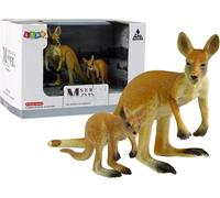 Set de 2 figurines Kangourou avec son petit Série Animaux du monde