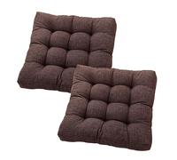 Set de 2 Galettes de Chaise,Coussin de Chaise en Lin,45x45 cm,Tissu de Lin Respirant,pour Bureau,Salle à Manger,Maison