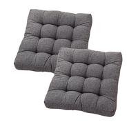Set de 2 Galettes de Chaise,Coussin de Chaise en Lin,53x53 cm,Tissu de Lin Respirant,pour Bureau,Salle à Manger,Maison