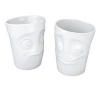 Set de 2 Gobelets Joyeux et Perplexe en porcelaine