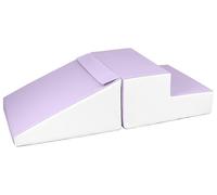 Set de 2 Grands Blocs en Mousse pour crèches et maternelles (Couleur: Blanc, Lilas)