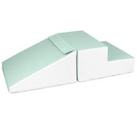 Set de 2 Grands Blocs en Mousse pour crèches et maternelles (Couleur: Blanc, Menthe)