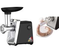 set de 2 hachoirs à viande électriques polyvalents 700W avec poussoir pour aliments + accessoire pour faire des saucisses - MIXSAUS