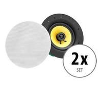 Set de 2 haut-parleurs intégrés à 2 voies Pronomic CLS-660 WH high end tissé 240 Watt G