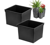 Set de 2 inserts de pot en plastique noir 5 L Dimensions 19,5x19,5x15 cm pour pots Prosperplast Hauteur H 37,5 cm -Facilite le contrôle de la teneur en eau dans le pot