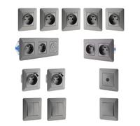 Set de 2 interrupteurs + prise 16A + prise USB + prise TV - Artezo - Zenitech