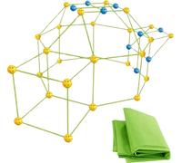 set de 2 jeux de construction 3D géométriques pour enfants, kit de construction de tubes pour forteresse + couvercle pour forteresse - FORTKIDCOVER