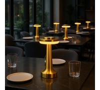 Set de 2 lampes de table doré chic