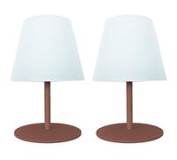 Lumisky Set de 2 lampes de table LED sans fil TWINS Terracota H16cm