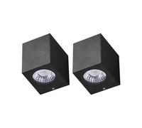 Set de 2 Lampes LED Murales Extérieures 8 cm en Métal et Aluminium Verre Moderne