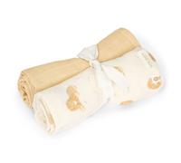 Set de 2 langes en gaze de coton - Safari Leo - 70 x 70 cm