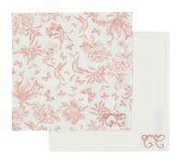 Set de 2 langes Toile de Jouy rose (70 x 70 cm)