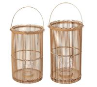 Set de 2 lanternes bambou H40 H36cm - Atmosphera createur d'interieur