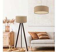 Set de 2 luminaires Scunthorpe suspension et lampadaire E27 beige [lux.pro]