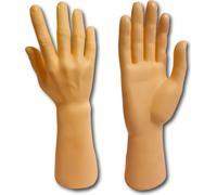 set de 2 mains décoratives comme support de bijoux pour chaînes, bagues, gants | 1x main de femme et 1x main d'homme pour la présentation de bijoux | support d'anneaux main de bijoux | support de mont
