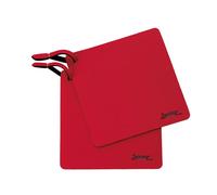 Set de 2 maniques rouge tissu 27.00x20.00 cm