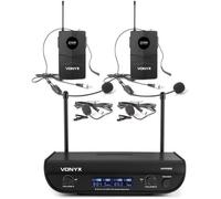Set de 2 microphones sans fil Vonyx WM82 avec émetteurs de poche - 2 Canaux