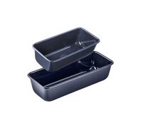 Dr Oetker 9924850 Lot de 2 moules à cakes, moule a cake, moule à gâteau rectangulaire, moule à brioche, moule pâtisserie, moule pain, moule brioche, Acier, 25 x 11 x 7,5 cm et 30 x 13 x 7,5 cm