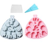 set de 2 moules à fondant en silicone avec cactus et fleurs, Cactus, Moules à gâteaux hawaïens Pour La Fabrication De Sucre, Chocolat, Bonbons, Pâte De Gomme, Gâteaux Cupcake, Accessoires De Décoratio