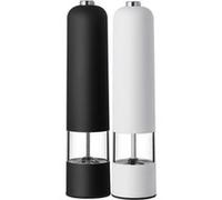 Set de 2 Moulins à Sel / Poivre Electriques Réglables Blanc / Noir