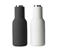 Set de 2 moulins Bottle Grinder couvercle acier H 20,5cm / Ø 8cm